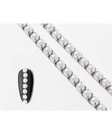 25cm Nail Art Metal Pearl Chain Nail Art Glitter Nail Art Accessories Nail Art Decoration DIY Manicure Tool Gold Silver LT05