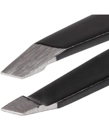Siroshi Tweezers - Eyebrow Precision Slant Tweezers (Black) - Buy Online on GoSupps.com