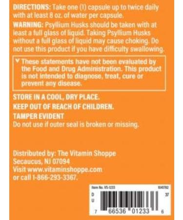 Psyllium Husk Fiber Supplement 840mg - Supports Regularity & Healthy Cholesterol - 300 Capsules - Buy Online on GoSupps.com