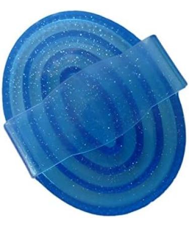 Premium Glitter Rubber Horse Cover - 5 Colors Dust & Hair Absorbent Handheld Massage - 15x11.5 cm Blue - Buy Online on GoSupps.com