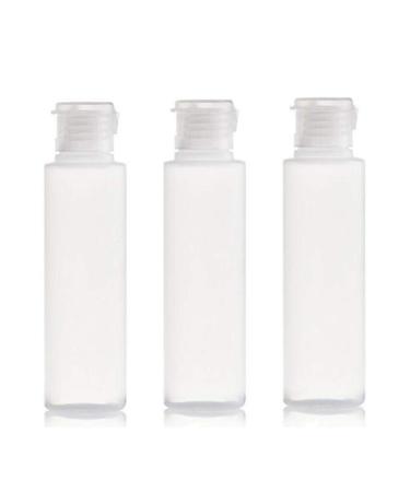3 x 200 ml of plastic bottles transparent empty travel container with a hinged lid squeezing and refillable travel container for lotion liquid facial cleaner toilet items transparent 200ml