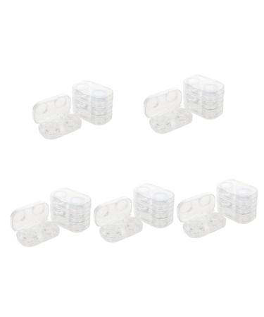 Healeved pack with 20 pieces of contact lens container eye contact case eye contact-case glasses box glasses case cosmetic items contact lens organizer form storage box P.S