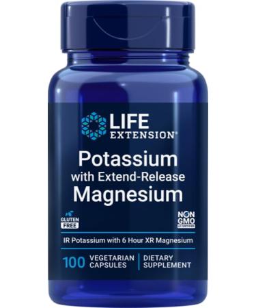 Life Extension 99mg Potassium with Extend-Release Magnesium 100 Veg Caps