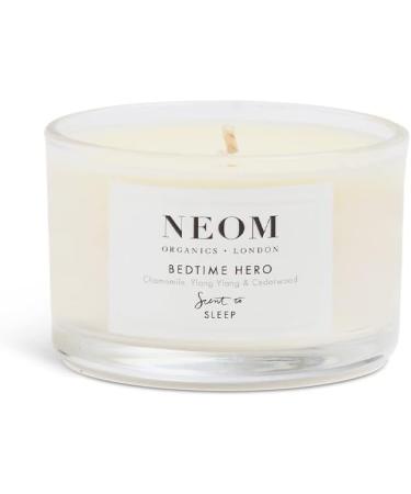 NEOM Bedtime Hero Scented Candle - Travel Size Essential Oil Aromatherapy | Ylang Ylang & Chamomile | Perfect for Sleep | International Shipping - Buy Online on GoSupps.com