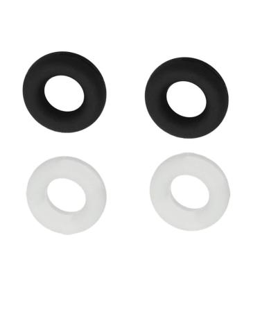 Milists 10 pairs of ironing pads for glasses glasses Tips for glasses holder glasses anti-slip holder earrings made of silicone glasses sunglasses stall silicone holder glasses case black and white 1.4 x 1.4 x 0.5 cm