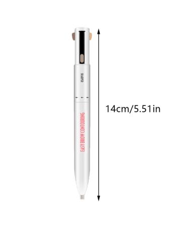 4-in-1 Eyebrow Contour Pen for Long-Lasting Define and Highlight in Black & Brown - Buy Online on GoSupps.com