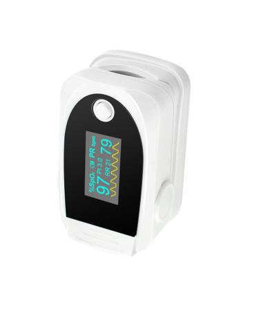 Finlon Oxygen Saturation Monitor - OLED Finger Pulse with Audio Alarm, Sleep Monitoring Curve, Heart Rate Monitor for Adult and Child - White - Buy Online on GoSupps.com