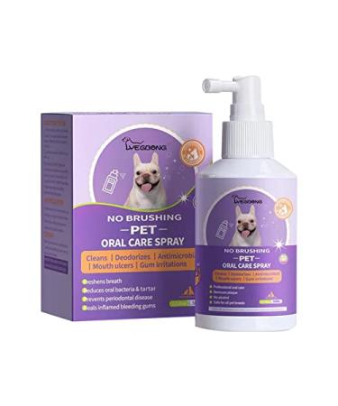 JIAWEIIY Dog and Cat Tooth Cleaning Spray Dog Tooth Spray No Brushing Enhancement Cleaning Formula Pet Tooth Cleaning Spray Target Fresh Breath and tartar Control (1PC)