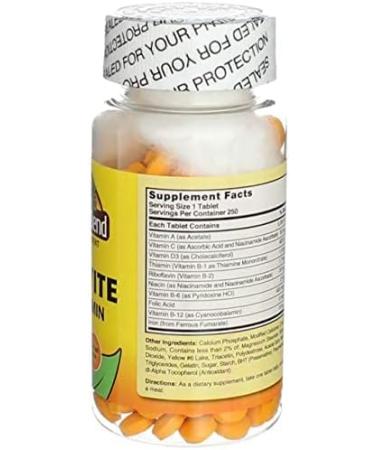 Nature's Blend Daily Vite Multivitamin 250 Tabs - 250 Count Pack for Daily Nutrition - Buy Online on GoSupps.com