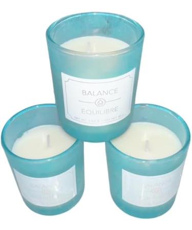 Shop Beautiful Aromatherapy Candles for Mother's Day - 3 Soft Scented Balance Equilibre Candles with Wood Lid in Teal Green - Buy Online on GoSupps.com