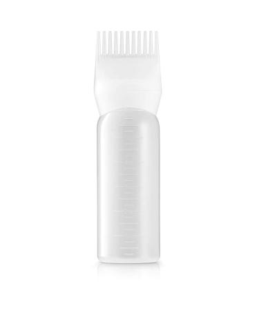 RIYAN Hair Dye Bottle Plastic Bottle Applicator Dispensing Salon Hair Coloring Dyeing Hairdressing Dye Tool White 120Ml