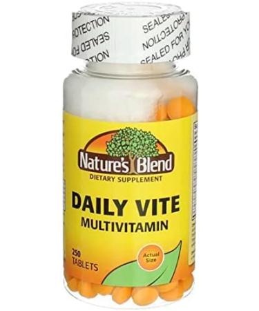 Nature's Blend Daily Vite Multivitamin 250 Tabs - 250 Count Pack for Daily Nutrition - Buy Online on GoSupps.com