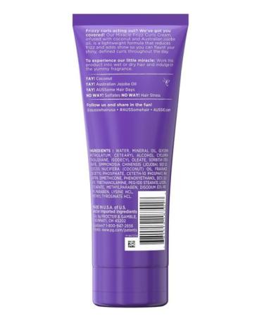 Aussie Miracle Curls Frizz Taming Curl Cream - Coconut & Jojoba 6.8 oz | Best Curly Hair Product for Frizz Control | International Shipping Available - Buy Online on GoSupps.com