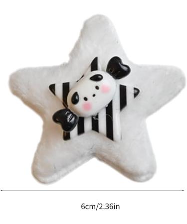 XIAHIOPT 1pc/1pair Plush Star Shape Hairpins with Resin Decor Girls Harajuku Hair Clip Ponytail Hair Clip - Buy Online on GoSupps.com