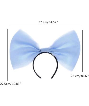 JSGHGDF Elegant Bowknot Hairband Delicate Decoration Hairpin Oversized Bow Knot Headband Ornament Headwear for Women and Girls Blue - Buy Online on GoSupps.com