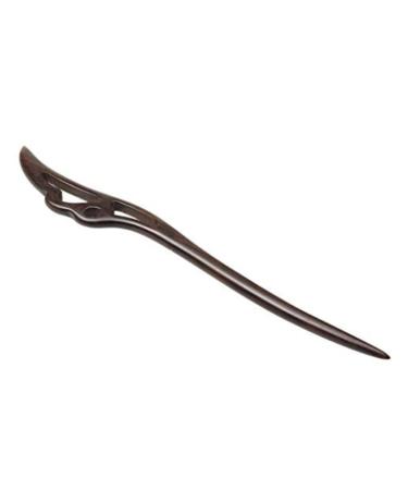 Ebony Hair Pin Wooden Hair Stick Vintage Japanese Hair Chopstick Ethnic Ebony Bun Chignon Holders Black 18cm