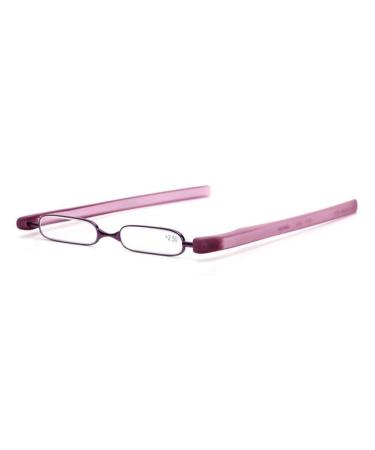Podreader reading glasses reading help and case in one the new trend foldable foldable foldable space -saving from +1.00 to +3.00 diopters as well as in trendy colors ( +2.5 DPT violet)