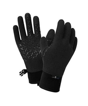 DEXFUZE Waterproof Merino Wool Knit Inner 3-Layer Laminated Breathable Gloves StretchFit for Men and Women Medium