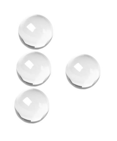 Fomiyes 4 pieces of crystal fitness ball Reusable metal balls of portable handball handball massage jade manual balls massage tools exercise handicrafts older sport white crystal