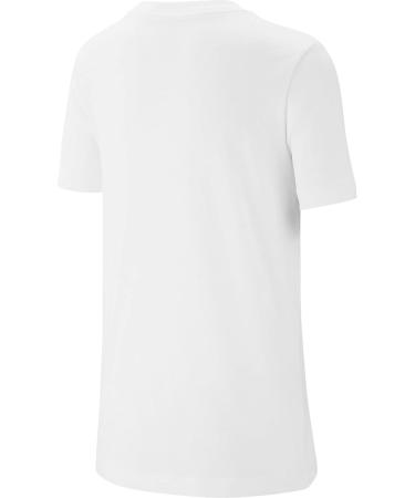 Nike Boys B NSW Tee Futura Icon Td T-Shirt 10-12 Years | White/Obsidian/University Red - Shop Internationally - Buy Online on GoSupps.com