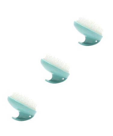 Healeved 3 StK Shampoo brushed head skin massage devices anti-scaly shampoo brush head massage worm brush for curly hair brush head made of soft silicone ridge scale removal