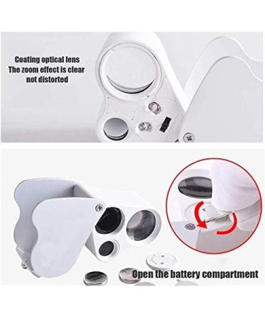 Screen Magnifier Magnifier 30X 60X Portable Folding Pocket Magnifier Magnifying Eye Jewelry Appraisal Stamps with LED Magnifier with LED Light - Buy Online on GoSupps.com