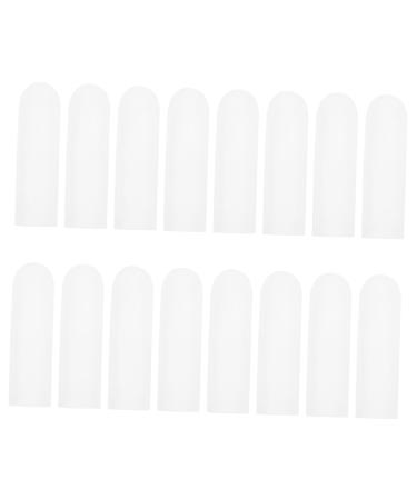 NOLITOY 8 Pairs Finger Protector Finger Protective Rubber Fingertips Cover Silicone Bandages Silicone Finger Covers Silver Pencils for Welders Finger Cots Accessories Moisturize As Shown 5x1.5cm