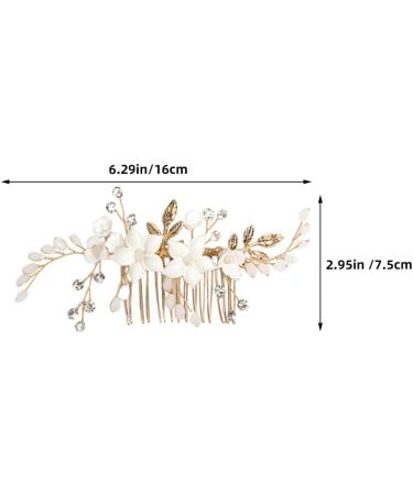 minkissy Flower Hair Side Comb Hair Side Comb Wedding Bride Hairpin Flower Hair Accessory Hair Decoration for Women Ladies - Buy Online on GoSupps.com