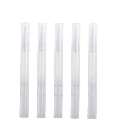 Angoily 15pcs Empty Liquid Tube Nail Polish Pen Brush Applicators Tube Transparent Empty Pens Empty Eyelash Tube Empty Nail Oil Pen with Brush Tip Gel Polish Pen Lip Gloss Tube Cosmetic Size 2 As Shown