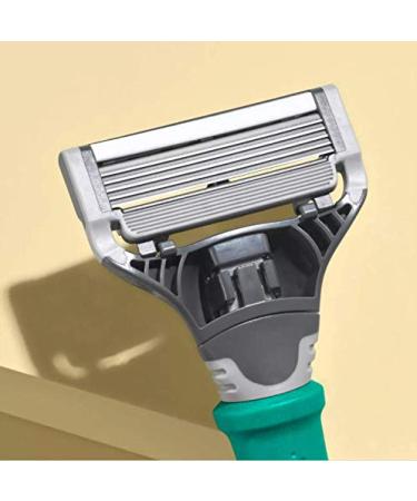 Harry's Tropical Green Razor with x10 Cartridge Heads - 5 Bladed for Smooth Shave - Buy Online on GoSupps.com