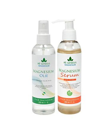 Magnesium Minerals Magnesium oil spray 200 ml and 200 ml Magnesium Serum Gel from R genesis Magnesium for muscles