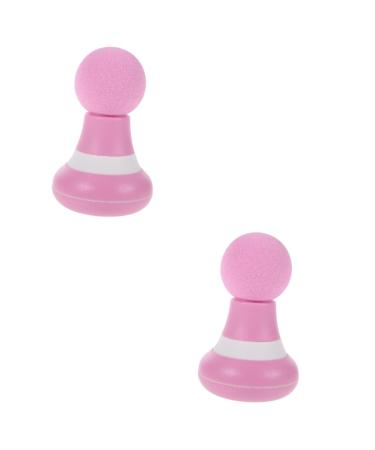 Beavorty 2 sets Mini massage device Muscle massage device percussion muscle massage device Small back massage device deep massage device Simply tool small bag fitness ABS pink
