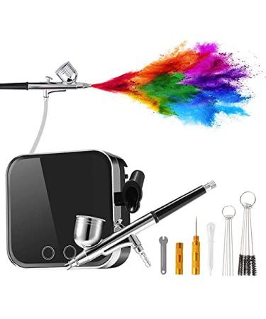 Zuhiton Professional Airbrush Cosmetic Makeup System with air Compressor Cosmetic Starter Kit, Portable Mini Makeup Spray Gun kit, Used for Cake Decoration, Model Coloring, Nail Art, Tattoo