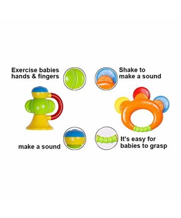 Babies Teether Toys 8pcs Gift Set | Educational Grab Toys for 3-12 Month Infants - Buy Online on GoSupps.com