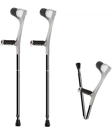 ATHUAHLR Forearm Crutches Adjustable Crutch Folding Elbow Aluminum Alloy Elbow Folding Adult Elbow Forearm Crutches Collapsible Medical Arm Cuff Crutch Walker with Height Adjustable Portable