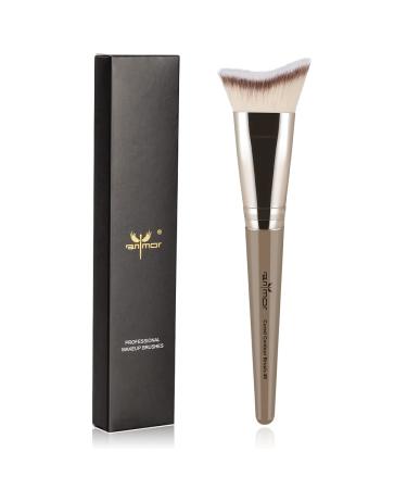 Anmor Contour Brush, Premium Contour Blush Bronzer Face Makeup Brush, Perfect For Cheek Forehead Jaw Nose Blending Deepening Contouring Polishing, Suitable For Powder Liquid Cream(Curved Contour Brush #0112-49)