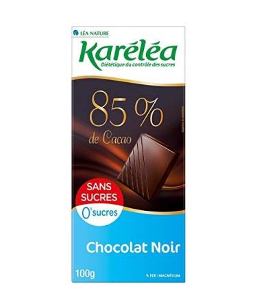 Benedicta Kar lea Dark Chocolate 85% Sugar-Free Box of 100 g Pack of 4