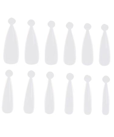 Healeved Nail Extension Model Fake Nail Acrylic Nails Tips Nail Extension Sticker French Nail Extension Nail Tips Coffin Nail Extension Tips Nail Art Sticker Whiting Artificial White Work