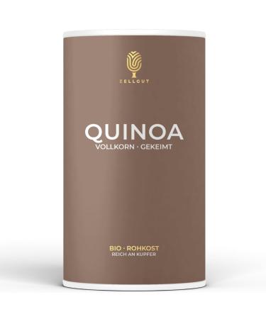Zellgut organic quinoa glims 800g Gluten-free & basic whole grain & raw food from EU-Bio-agriculture vegan 28.2% protein Rich in fiber magnesium iron manganese without additives - Buy Online on GoSupps.com