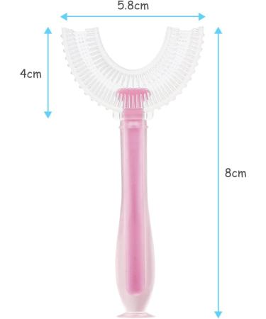 Vicloon U Shaped Toothbrush Set of 2 for Children (7-12 Years) - Soft Silicone Brush Head - Yellow/Pink - Buy Online on GoSupps.com