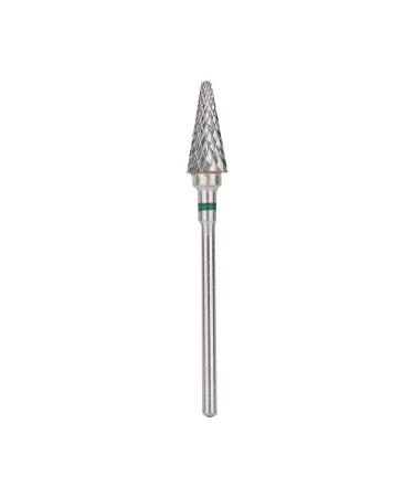 Nail Drill Bit Tungsten Steel Nail Art Manicure Drill Bit Electric Pedicure Manicure Grinding Head Cone Nail Drill Bit for Manicure Pedicure Salon Home Personal Use(Green label)