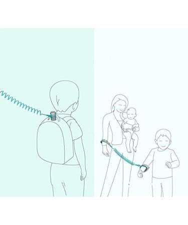 Reflective Toddler Safety Leash with Key Lock - Anti Lost Wrist Link for Kids | 8.2 feet - Buy Online on GoSupps.com