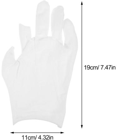 PATKAW Moisturizing Gloves Overnight 12 Pairs Fingerless Cotton Gloves for Dry Hands White Cotton Gloves for Men Women Washable Spa Cotton Inspection Gloves - Buy Online on GoSupps.com