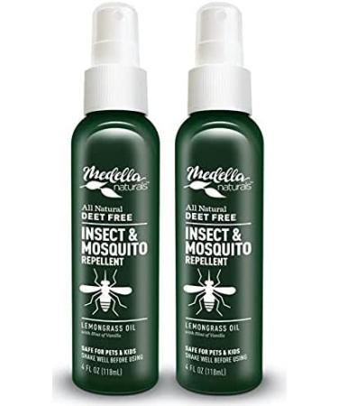 Medella Naturals Insect & Mosquito Repellent Spray (4 oz) - Pack of 2 | DEET-Free, All-Natural Formula | Safe for Baby, Kid, and Pet - Buy Online on GoSupps.com
