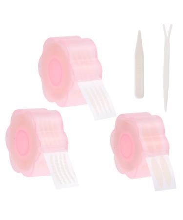 POPETPOP 3 Double Eyelid Sticker Instant Eye Lift Makeup Eyelid Tape Eyelid Stickers Makeup Eyelid Shadow Sticker Droopy Eyelids Tape for Women Invisible Adhesive Strip Reel 5x5x2.5cm Pink
