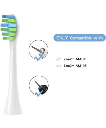 YMPBO 10PCS Replacement Heads for 7AM2M AM101/AM105 Electric Toothbrush + 30 Dental Floss Picks + Free Stand Holder - Buy Online on GoSupps.com