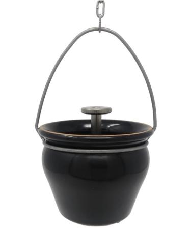 Eliga aroma/infusion pot black for sauna with drip valve