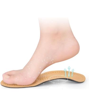 Premium Leather Orthotic Insoles | Arch Support for Flat Feet | Cushioned Foot Care Inserts Size 2.5-3 (W6/M4.5 - W7.5/M6 - Buy Online on GoSupps.com