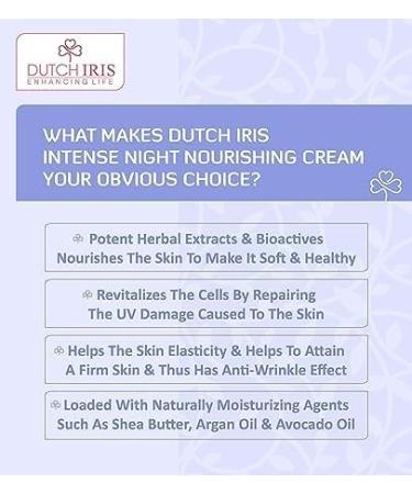 D.utch Iri s Lavender Grapeseed Avocado Night Cream 100g - Nourishing Moisturizer for All Skin Types | International Shipping - Buy Online on GoSupps.com