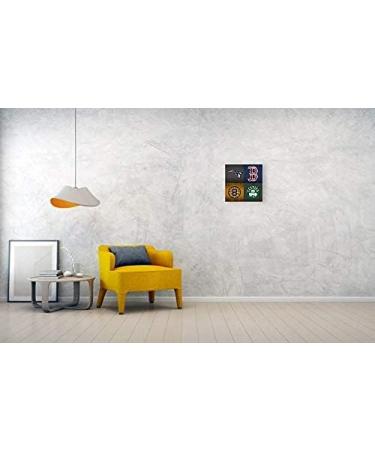 Massachusetts Sports Fan Vintage License Plate Art Tin Sign 12x12 Inches - Patriots Red Sox Bruins Celtics Retro Wall Decor - Buy Online on GoSupps.com